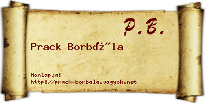 Prack Borbála névjegykártya